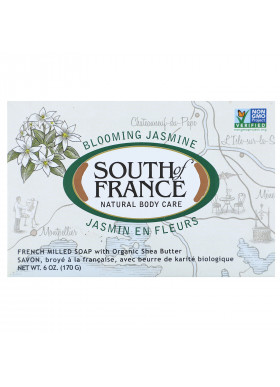 South of France, Blooming Jasmine, French Milled Oval Soap with Organic Shea Butter, 6 oz (170 g)
