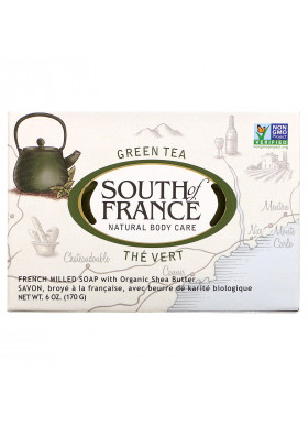 South of France, Green Tea, French Milled Bar Soap with Organic Shea Butter, 6 oz (170 g)