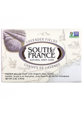 South of France, Lavender Fields, French Milled Soap with Organic Shea Butter, 6 oz (170 g)