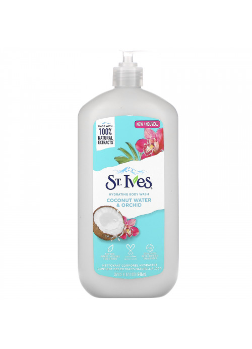 St. Ives, Hydrating Body Wash, Coconut Water & Orchid, 32 fl oz (946 ml)