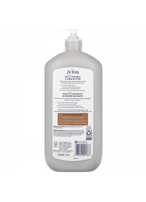 St. Ives, Soothing Body Wash, Oatmeal & Shea Butter, 32 fl oz (946 ml)