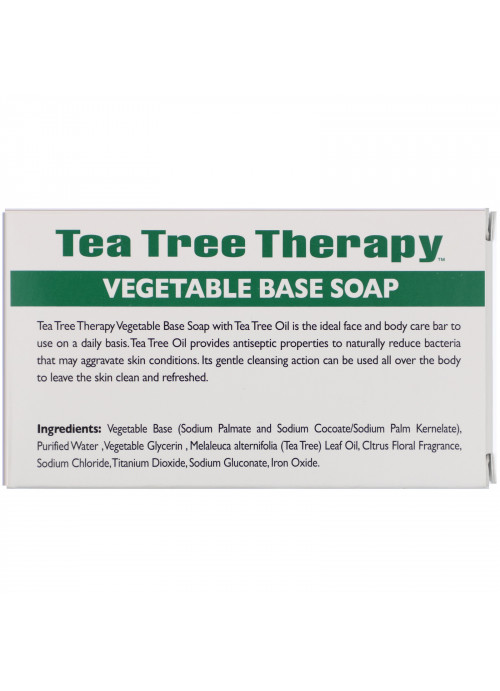 Tea Tree Therapy, Vegetable Base Soap with Tea Tree Oil, 3.9 oz (110 g)