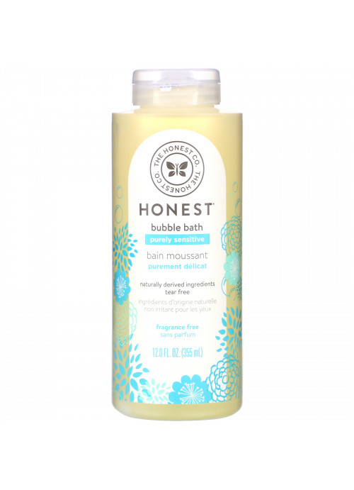 The Honest Company, Purely Sensitive Bubble Bath, Fragrance Free, 12.0 fl oz (355 ml)