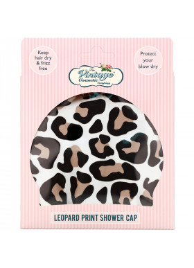 The Vintage Cosmetic Co., Shower Cap, Leopard Print, 1 Count