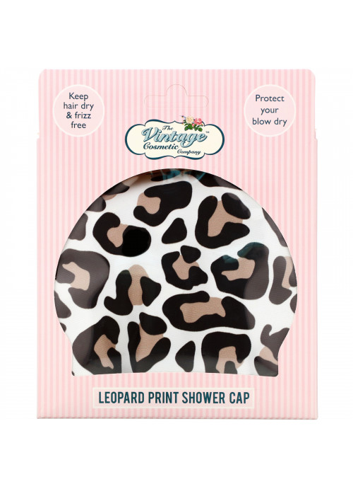The Vintage Cosmetic Co., Shower Cap, Leopard Print, 1 Count