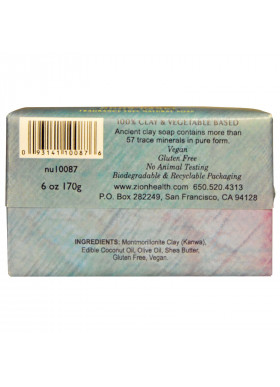 Zion Health, Ancient Clay Natural Soap, Moon Dance, Fragrance Free, 6 oz (170 g)