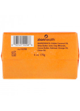 Zion Health, Ancient Clay Soap, Clove Orange, 6 oz (170 g)