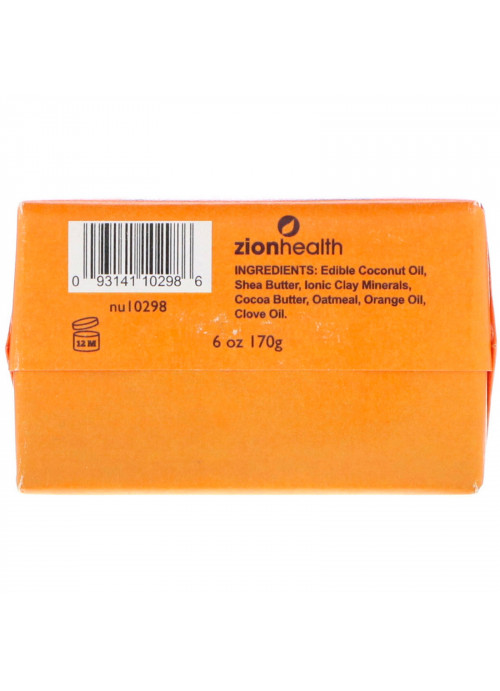 Zion Health, Ancient Clay Soap, Clove Orange, 6 oz (170 g)