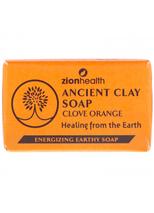 Zion Health, Ancient Clay Soap, Clove Orange, 6 oz (170 g)