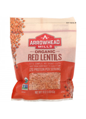 Arrowhead Mills, Organic Red Lentils, 16 oz (453 g)