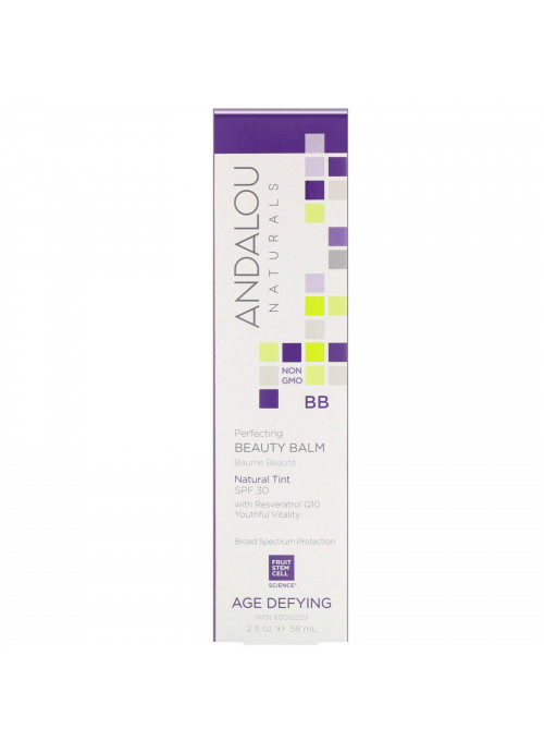 Andalou Naturals, BB Perfecting Beauty Balm, Age Defying, SPF 30, Natural Tint, 2 fl oz (58 ml)