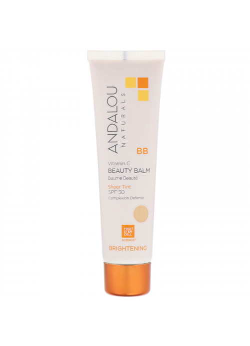Andalou Naturals, BB Vitamin C Beauty Balm, Brightening, SPF 30, Sheer Tint, 2 fl oz (58 ml)