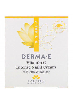 Derma E, Vitamin C Intense Night Cream, Probiotics & Rooibos, 2 oz (56 g)