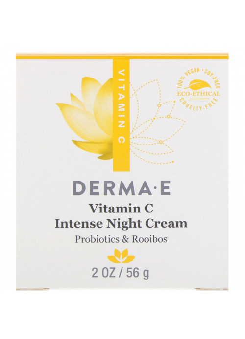 Derma E, Vitamin C Intense Night Cream, Probiotics & Rooibos, 2 oz (56 g)