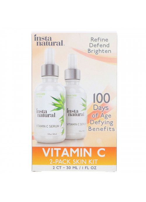 InstaNatural, Vitamin C Serum 2-Pack Skin Kit, 2 Pack, 1 fl. oz (30 ml) Each
