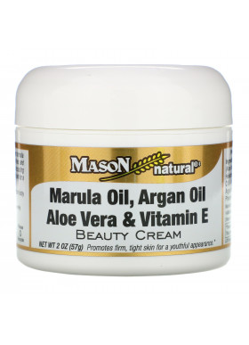 Mason Natural, Marula Oil, Argan Oil,  Aloe Vera & Vitamin E Beauty Cream, 2 oz (57 g)