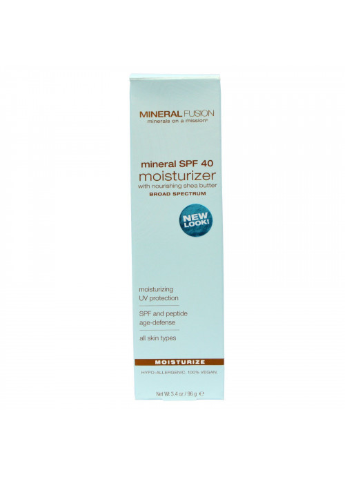 Mineral Fusion, Mineral SPF 40 Moisturizer, Moisturize, 3.4 oz (96 g)