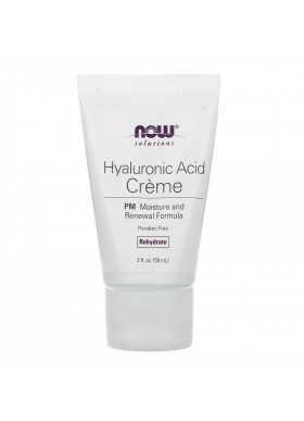 Now Foods, Solutions, Hyaluronic Acid Creme, PM Moisture Renew Formula, 2 fl oz (59 ml)