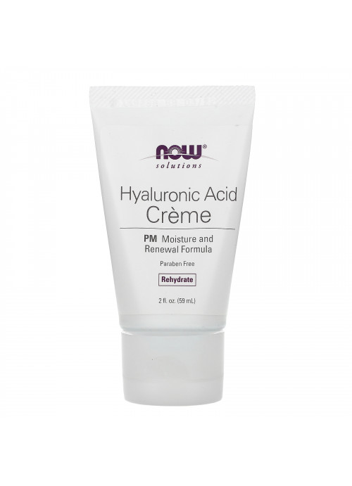 Now Foods, Solutions, Hyaluronic Acid Creme, PM Moisture Renew Formula, 2 fl oz (59 ml)