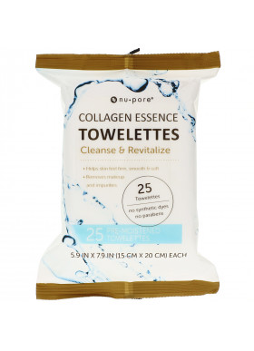 Nu-Pore, Collagen Essence Towelettes, 25 Towelettes