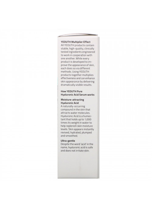 Yeouth, Pure Hyaluronic Acid, 1 fl oz (30 ml)