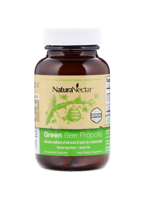 NaturaNectar, Green Bee Propolis, 60 Vegetable Capsules