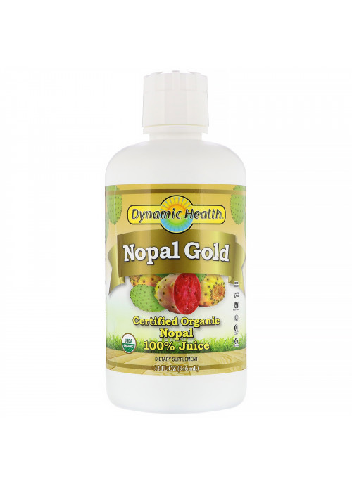 Dynamic Health  Laboratories, Certified Organic Nopal Gold, 100% Juice, 32 fl oz (946 ml)