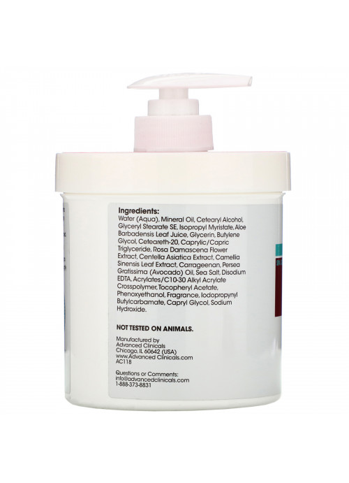 Advanced Clinicals, Anti-Aging Rescue Cream, Bulgarian Rose, 16 oz (454 g)