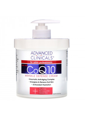 Advanced Clinicals, CoQ10, Wrinkle Defense Cream, 16 oz (454 g)