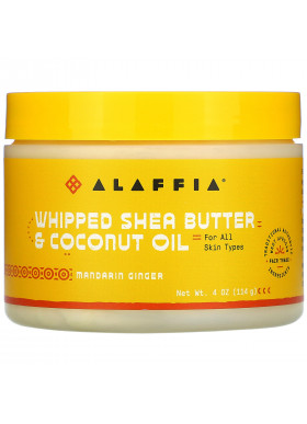 Alaffia, Whipped Shea Butter & Coconut Oil, Mandarin Ginger, 4 oz (114 g)