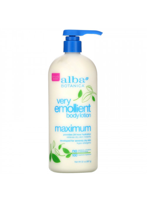 Alba Botanica, Very Emollient, Body Lotion, Maximum Dry Skin Formula, 32 oz (907 g)