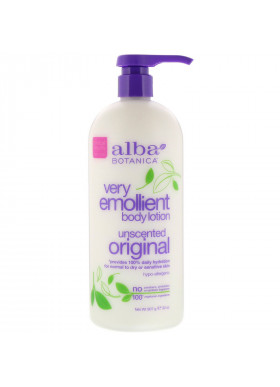 Alba Botanica, Very Emollient Body Lotion, Unscented, Original, 32 oz (907 g)
