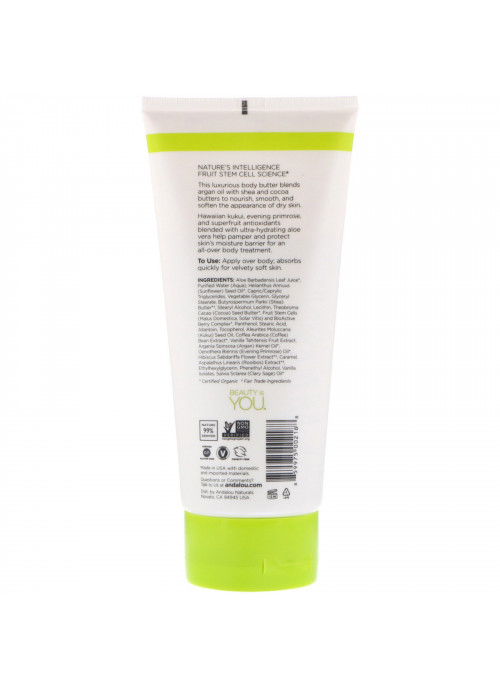 Andalou Naturals, Body Butter, Nourishing, Kukui Cocoa, 8 fl oz (236 ml)