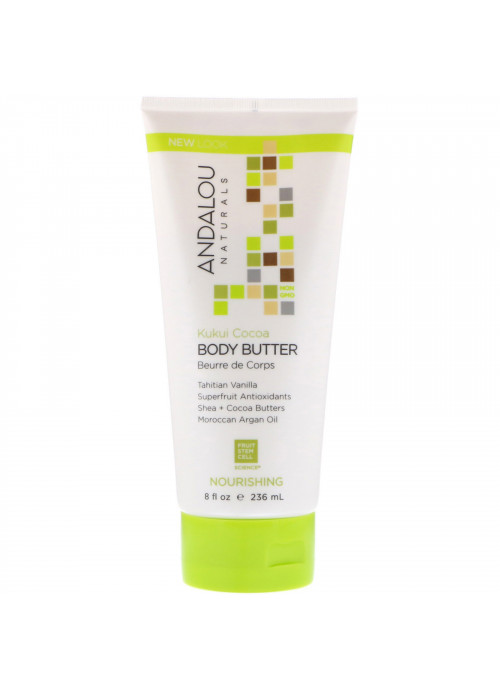 Andalou Naturals, Body Butter, Nourishing, Kukui Cocoa, 8 fl oz (236 ml)