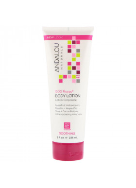 Andalou Naturals, Body Lotion, Soothing, 1000 Roses, 8 fl oz (236 ml)
