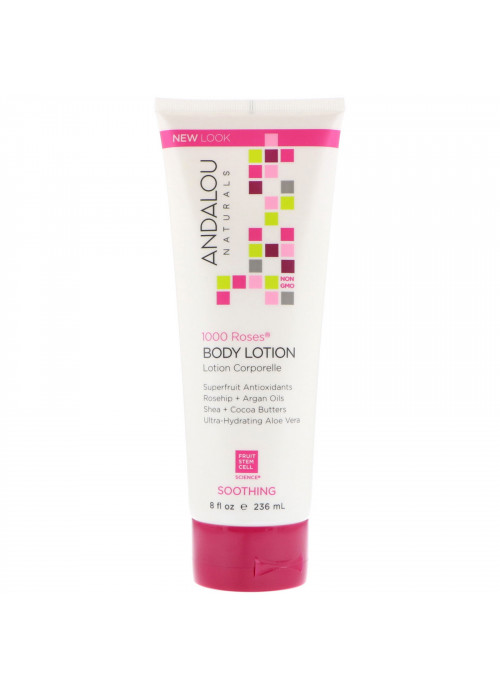 Andalou Naturals, Body Lotion, Soothing, 1000 Roses, 8 fl oz (236 ml)