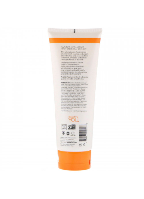 Andalou Naturals, Body Lotion, Vitalizing, Mandarin Vanilla, 8 fl oz (236 ml)