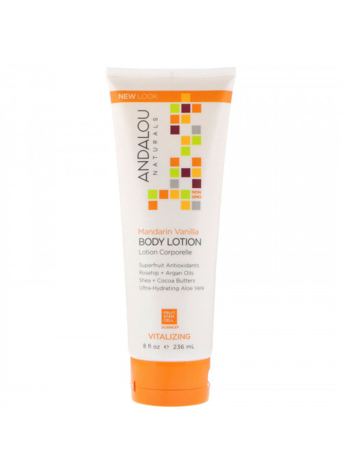 Andalou Naturals, Body Lotion, Vitalizing, Mandarin Vanilla, 8 fl oz (236 ml)