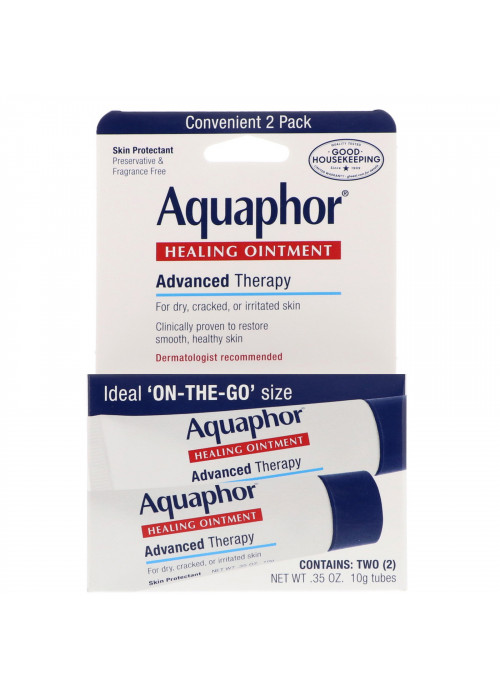 Aquaphor, Healing Ointment, Skin Protectant, 2 Tubes, 0.35 oz (10 g) Each