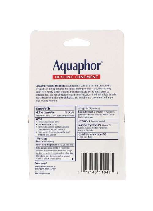 Aquaphor, Healing Ointment, Skin Protectant, 2 Tubes, 0.35 oz (10 g) Each