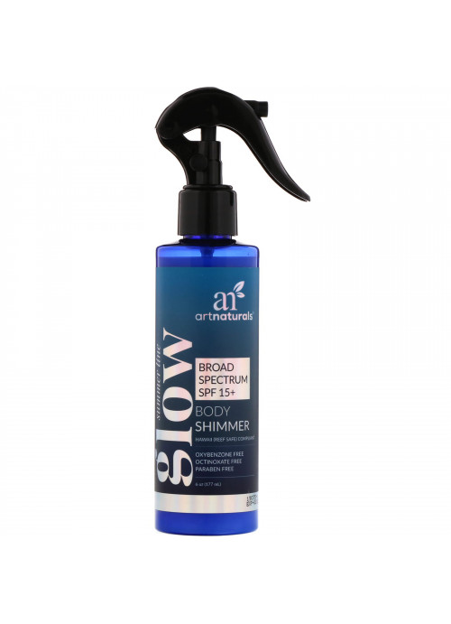 Artnaturals, Glow, Body Shimmer, Broad Spectrum SPF 15+, 6 oz (177 ml)