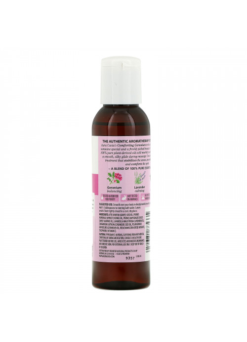 Aura Cacia, Aromatherapy Body Oil, Comforting Geranium, 4 fl oz (118 ml)