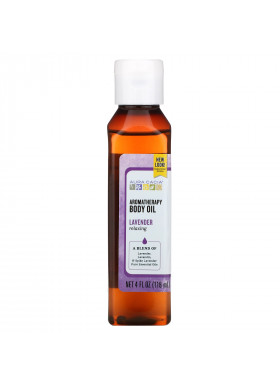 Aura Cacia, Aromatherapy Body Oil, Relaxing Lavender, 4 fl oz (118 ml)