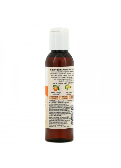 Aura Cacia, Aromatherapy Body Oil, Relaxing Sweet Orange, 4 fl oz (118 ml)