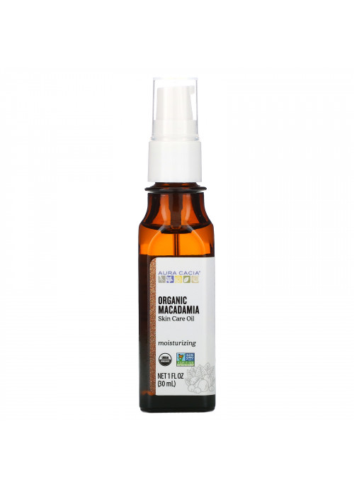Aura Cacia, Skin Care Oil,  Organic Macadamia, 1 fl oz (30 ml)