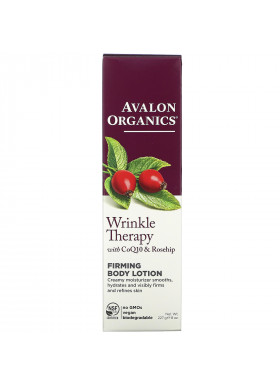 Avalon Organics, Wrinkle Therapy, With CoQ10 & Rosehip, Firming Body Lotion, 8 oz (227 g)