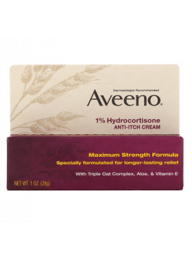 Aveeno, Active Naturals, 1% Hydrocortisone, Anti-Itch Cream, 1 oz (28 g)