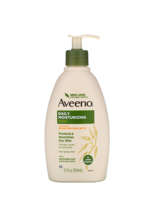 Aveeno, Active Naturals, Daily Moisturizing Lotion with Sunscreen, SPF 15, 12 fl oz (354 ml)