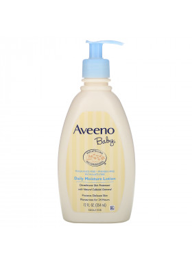 Aveeno, Baby, Daily Moisture Lotion, Fragrance Free, 12 fl oz (354 ml)