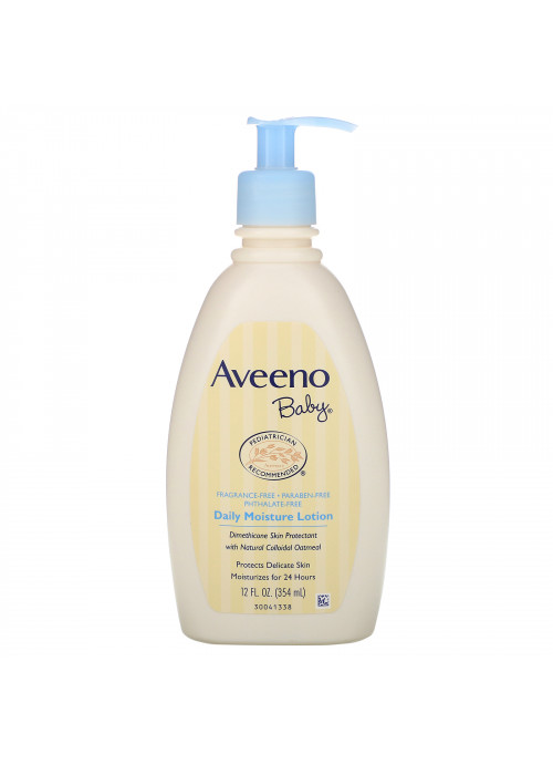 Aveeno, Baby, Daily Moisture Lotion, Fragrance Free, 12 fl oz (354 ml)